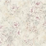 ورق جدران ورود بلجيكي مقاس 10 م× 1.06 م، لون كريمي مع وردي، موديل بويم